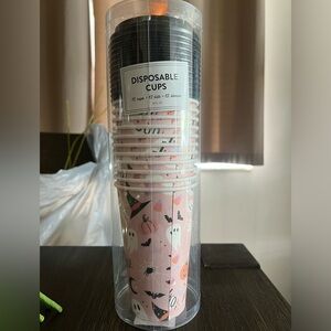 Pink Halloween ghost disposable cups